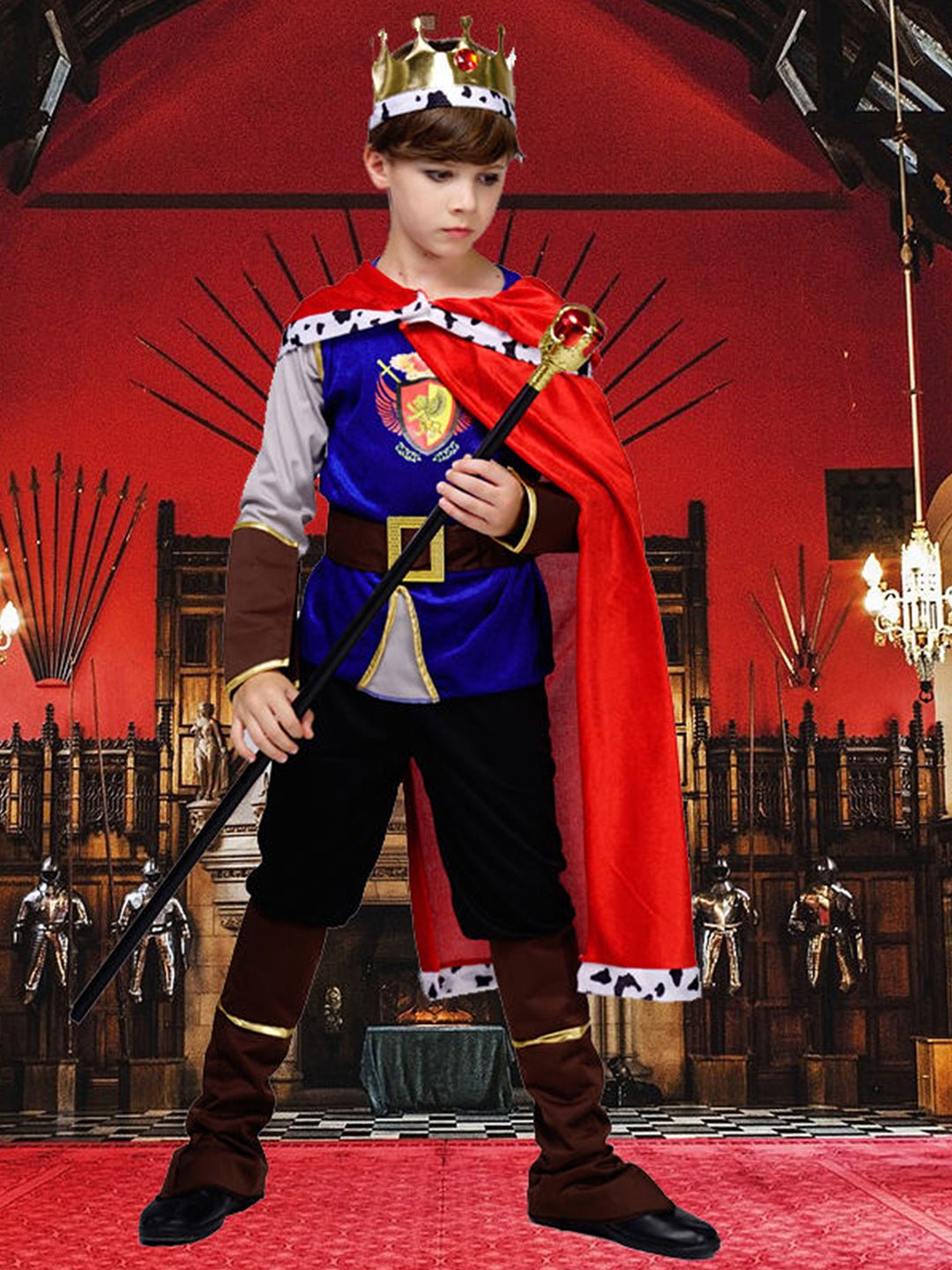 Little Surprise Box, The Majestic King, Kids Halloween Costume Fancy Dress Up - LSB - HWC - MAJESTICKING - 7 - 9Y
