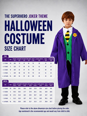 Little Surprise Box The Superhero Joker Theme Kids Halloween Costume Dress Up - 120 Halloween