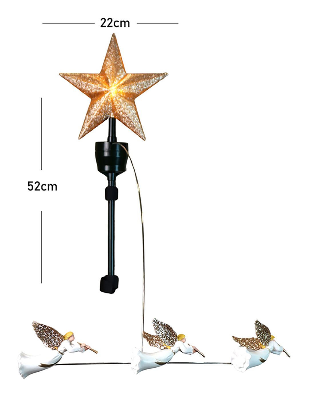 Little Surprise Box Three Angels rotating Christmas Tree animated Topper - Christmas Decor