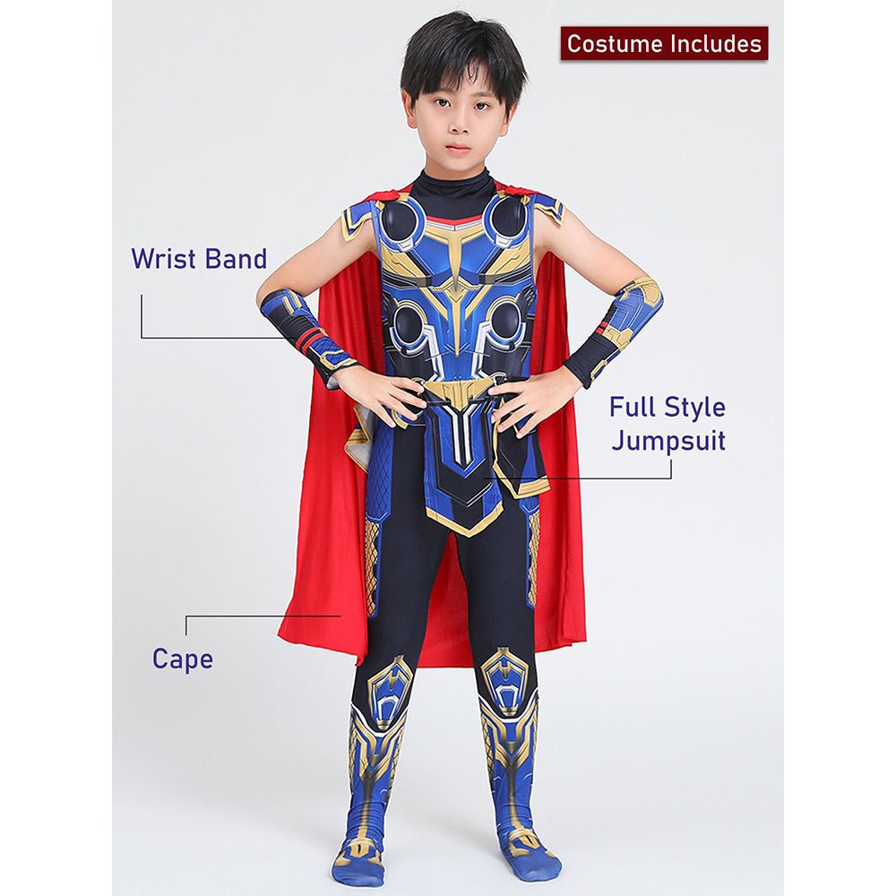 Little Surprise Box Thunder God Superhero Kids Halloween Costume Fancy Dress Up - LSB - HWC - THUNDERTHOR - 3 - 4Y