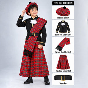 Little Surprise Box, Traditional Scottish Citizen, Kids Halloween Costume Fancy Dress Up - S Halloween Costumes