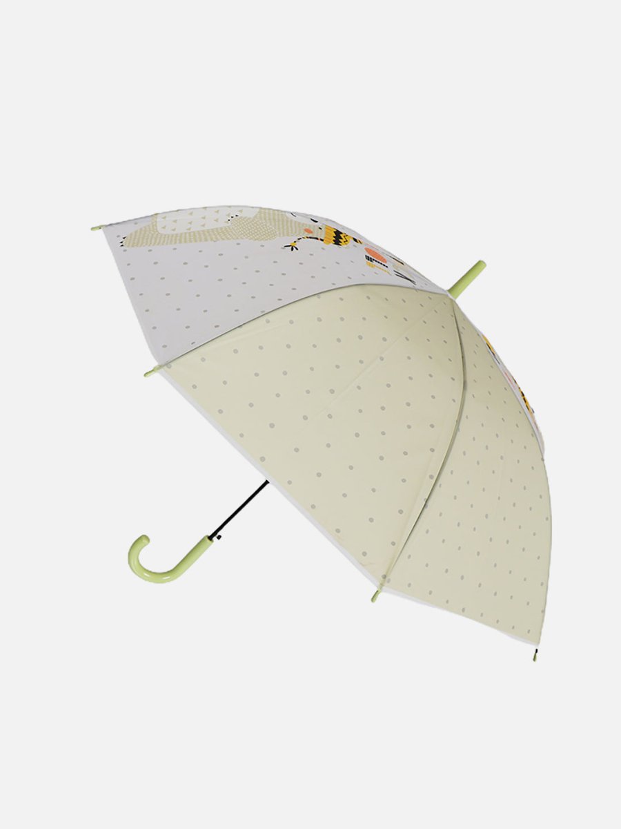 Little Surprise Box Translucent Kelly-Jo all over teddy paws Rain and All-season Umbrella for Kids & Adults. - LSB-UM-kellyjoolivegreen