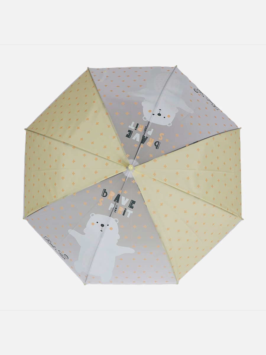 Little Surprise Box Translucent Kelly-Jo all over teddy paws Rain and All-season Umbrella for Kids & Adults. - LSB-UM-kellyjoyellow