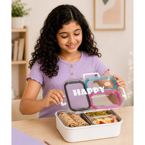 Little Surprise Box Transparent Lid Lunch Box - Black Baby Food & Storage