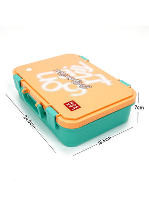 Little Surprise Box Travel theme Stainless Steel Tiffin/Lunch Box for Kids and Adults - LSB - LB - ORNGTRAVEL