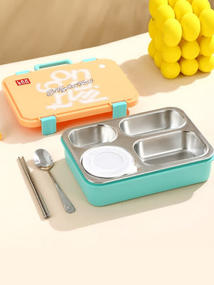 Little Surprise Box Travel theme Stainless Steel Tiffin/Lunch Box for Kids and Adults - LSB - LB - ORNGTRAVEL