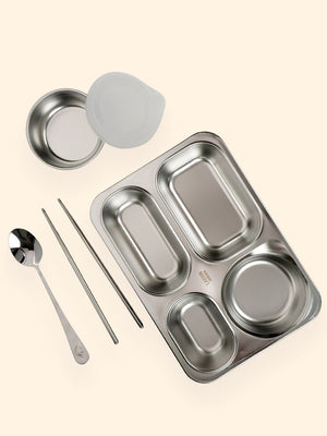 Little Surprise Box Travel theme Stainless Steel Tiffin/Lunch Box for Kids and Adults - LSB - LB - ORNGTRAVEL