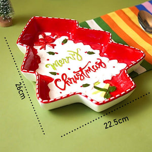 Little Surprise Box Tree Shape Christmas ceramic serving tray - Christmas Cutlery