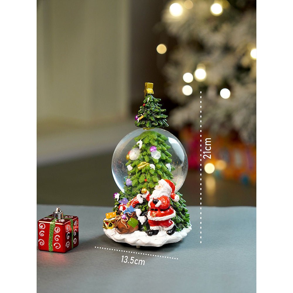 Little Surprise Box Tree through Snow Globe, color changing, Light, Musical Snow Globe Christmas décor - Christmas Decor