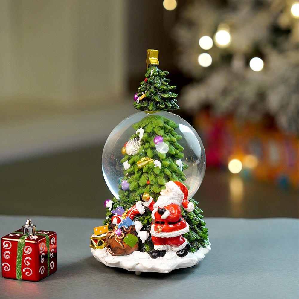 Little Surprise Box Tree through Snow Globe, color changing, Light, Musical Snow Globe Christmas décor - Christmas Decor