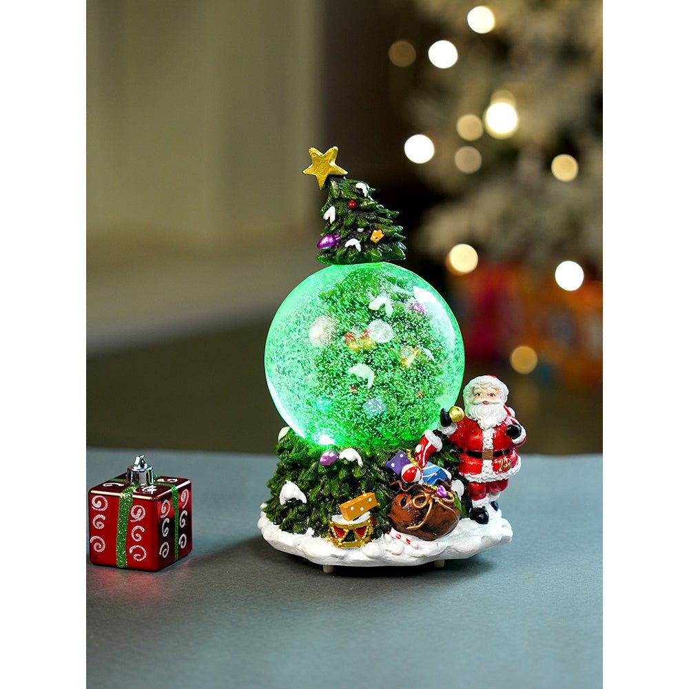 Little Surprise Box Tree through Snow Globe, color changing, Light, Musical Snow Globe Christmas décor - Christmas Decor