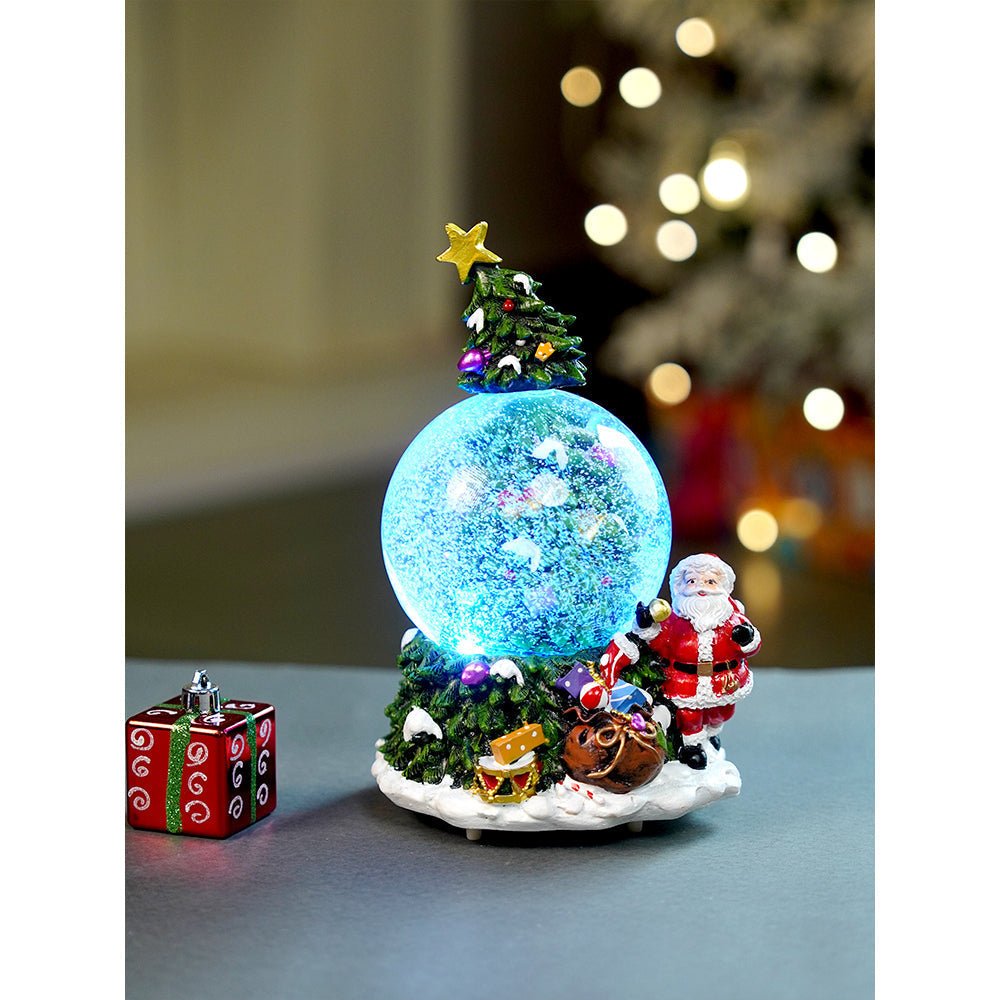 Little Surprise Box Tree through Snow Globe, color changing, Light, Musical Snow Globe Christmas décor - Christmas Decor