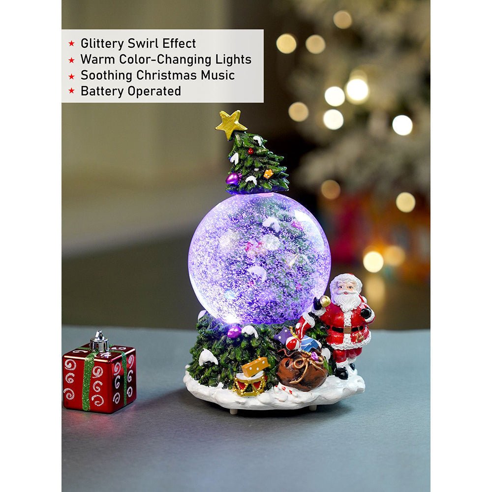 Little Surprise Box Tree through Snow Globe, color changing, Light, Musical Snow Globe Christmas décor - Christmas Decor