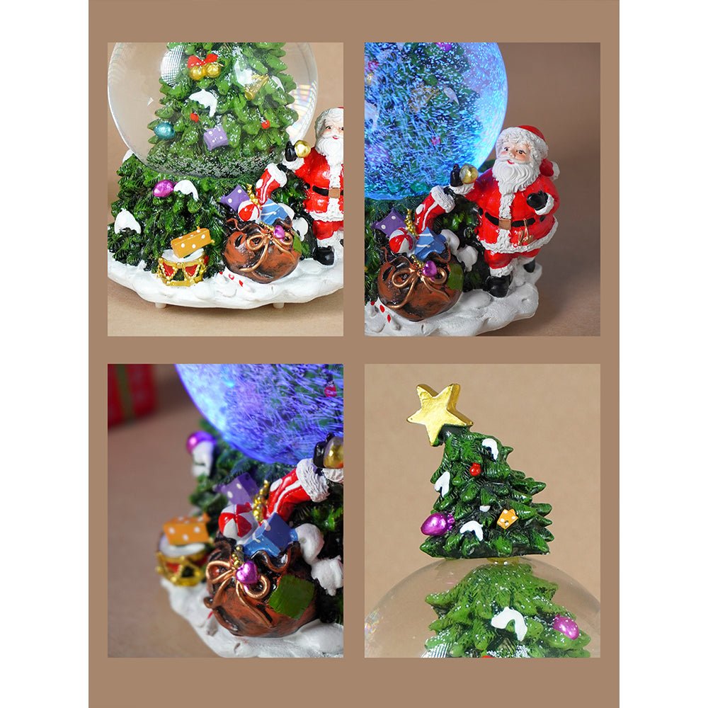 Little Surprise Box Tree through Snow Globe, color changing, Light, Musical Snow Globe Christmas décor - Christmas Decor