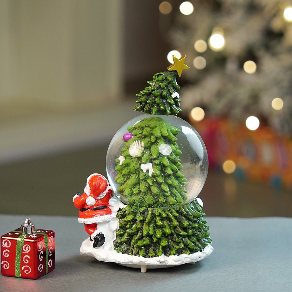 Little Surprise Box Tree through Snow Globe, color changing, Light, Musical Snow Globe Christmas décor - Christmas Decor