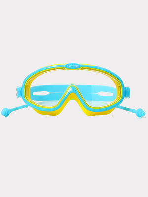 Little Surprise Box two border Anti Fog UV Protection Leakproof Design Swim Goggles for Kids - Blue - Yellow Swim Goggles