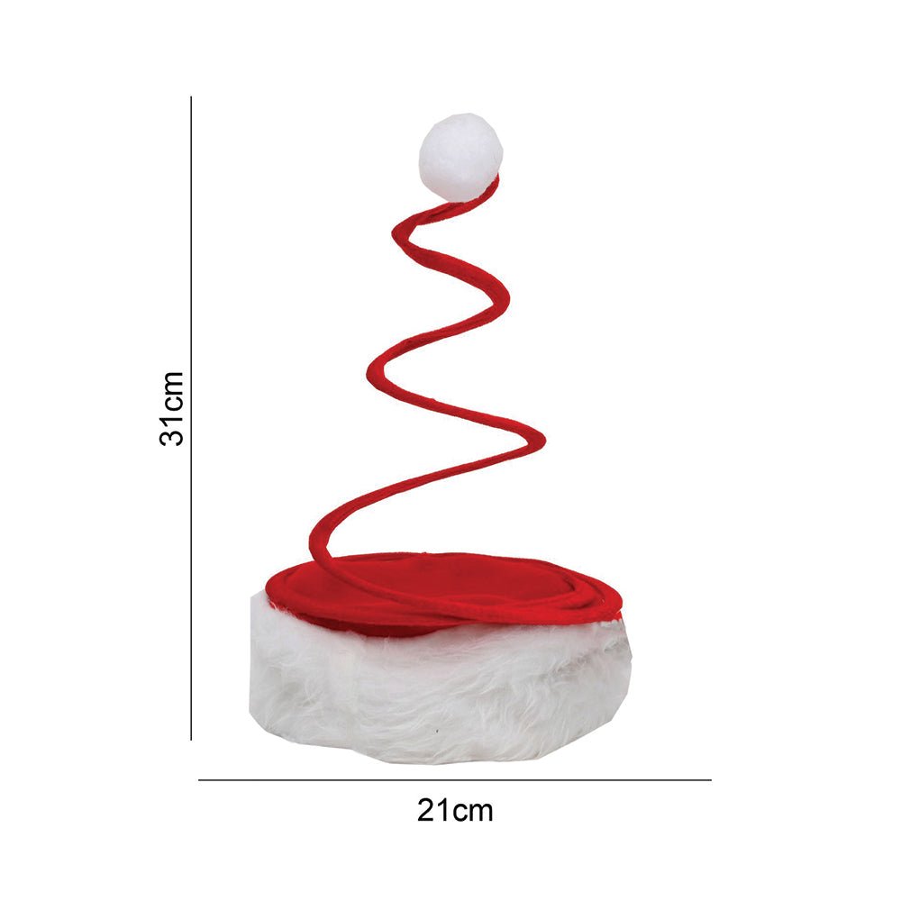 Little Surprise Box Ultra Bouncy Spring Santa Christmas Party Hats - Christmas Hat
