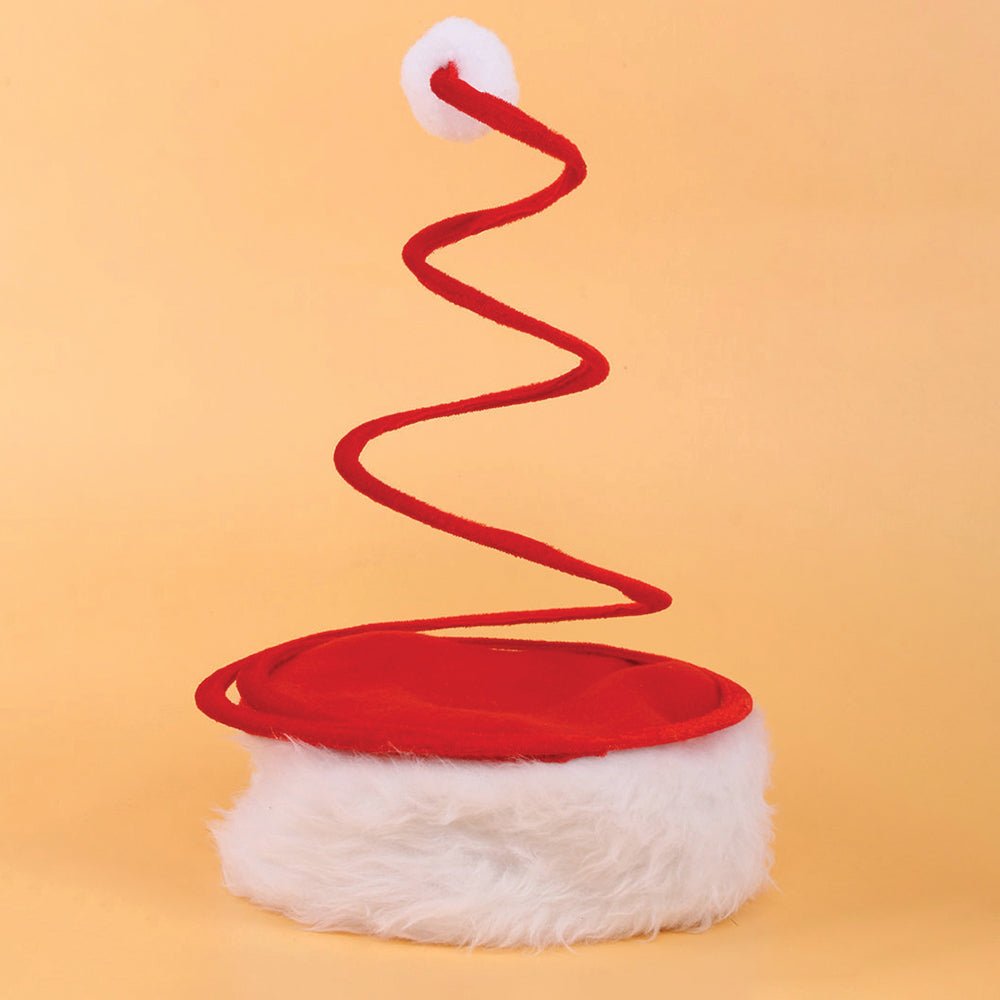 Little Surprise Box Ultra Bouncy Spring Santa Christmas Party Hats - Christmas Hat