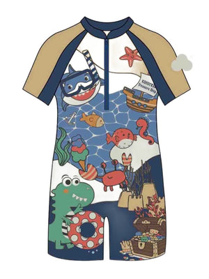 Little Surprise Box Under Sea theme Swimwear for Kids & Toddlers with UPF 50+ - LSB-SW-KKUNDERSEA110