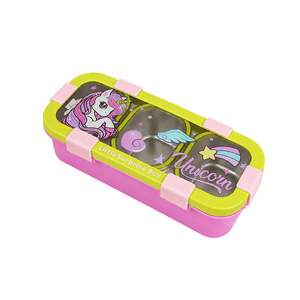 Little Surprise Box Unicorn Lunch Box - Green Baby Food & Storage