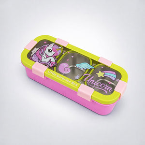 Little Surprise Box Unicorn Lunch Box - Green Baby Food & Storage