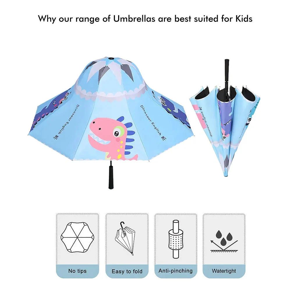 Little Surprise Box Unique Spanish Patio Style Kids Umbrella - LSB - UM - Patio - Dinoblue