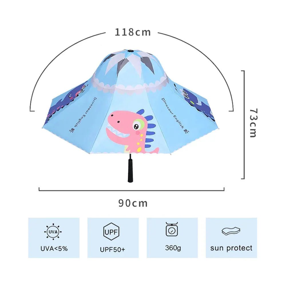 Little Surprise Box Unique Spanish Patio Style Kids Umbrella - LSB - UM - Patio - Dinoblue