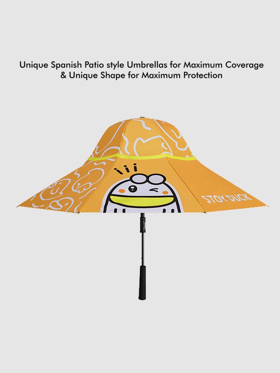 Little Surprise Box Unique Spanish Patio Style Kids Umbrella - LSB-UM-Patio-Ducklingorange