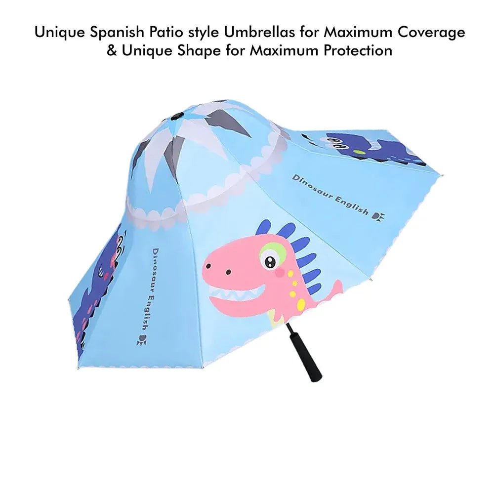 Little Surprise Box Unique Spanish Patio Style Kids Umbrella - LSB - UM - Patio - Dinoblue