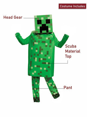 Little Surprise Box, Videogame Creeper , Kids Halloween Costume Fancy Dress Up - LSB - HWC - CREEPER - 4 - 6Y