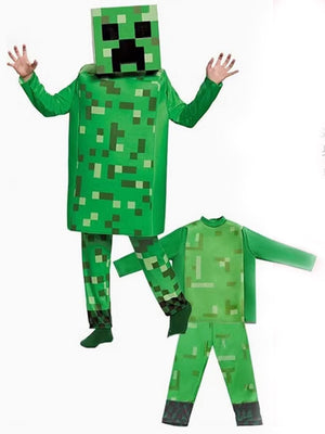Little Surprise Box, Videogame Creeper , Kids Halloween Costume Fancy Dress Up - LSB - HWC - CREEPER - 4 - 6Y