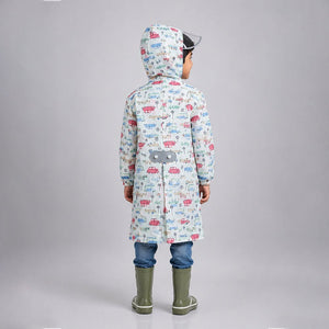 Little Surprise Box Vintage Car Print Raincoat | The Mom Store - S Kids Raincoat