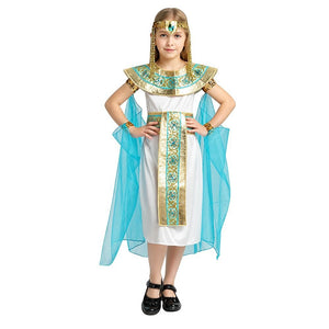 Little Surprise Box White & Blue Egyptian Girl Halloween Costume for Girls - 11-12Y Halloween
