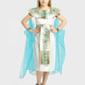 Little Surprise Box, White & Blue Egyptian Girl , Kids Halloween Costume Dress Up for girls - LSB - HWC - BLUEGYPTGIRL - 7 - 8Y
