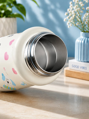 Little Surprise Box, White Blue Puppy Design, Best Series, Stainless Steel Water Bottle for Kids, 500ml - Water Bottle