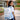 Little Surprise Box White & Blue Star Print, Ear Detailed School Backpack for Kids - School Bag