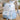 Little Surprise Box White & Blue Star Print, Ear Detailed School Backpack for Kids - School Bag