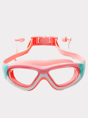 Little Surprise Box White Bordered Anti Fog UV Protection Leakproof Design Swim Goggles for Kids - White - Pink Swim Goggles