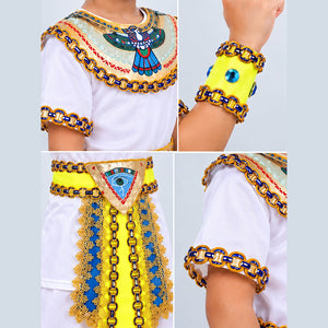 Little Surprise Box, White Egyptian Pharaoh Prince, Kids Halloween Costume Fancy Dress Up - S Halloween Costumes
