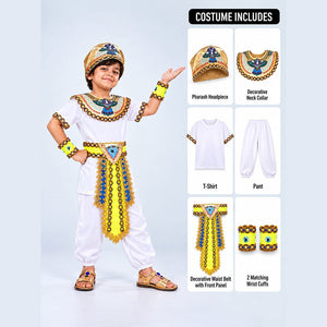 Little Surprise Box, White Egyptian Pharaoh Prince, Kids Halloween Costume Fancy Dress Up - S Halloween Costumes