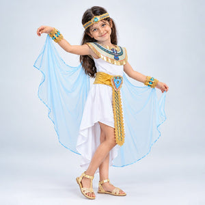 Little Surprise Box, White & Gold Nile Girl, Kids Halloween Costume Fancy Dress Up - S Halloween Costumes