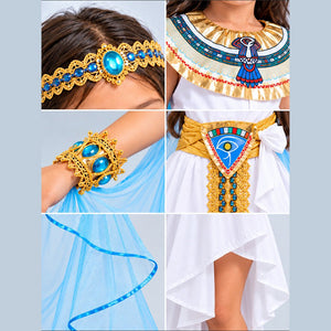 Little Surprise Box, White & Gold Nile Girl, Kids Halloween Costume Fancy Dress Up - S Halloween Costumes