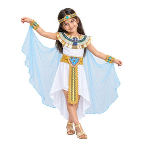 Little Surprise Box, White & Gold Nile Girl, Kids Halloween Costume Fancy Dress Up - S Halloween Costumes