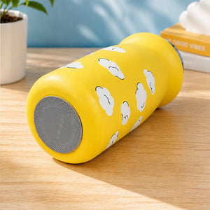 Little Surprise Box White Red Apple Dual Lid Water Bottle | The Mom Store - Yellow Water Bottle