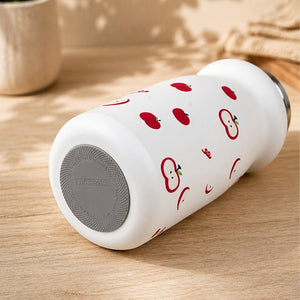 Little Surprise Box White Red Apple Dual Lid Water Bottle | The Mom Store - White Water Bottle