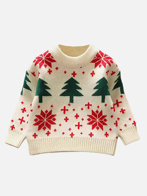 Little Surprise Box White Wonderland Warmer Cardigan & Christmas Sweater for Kids - Kids Winter Wear