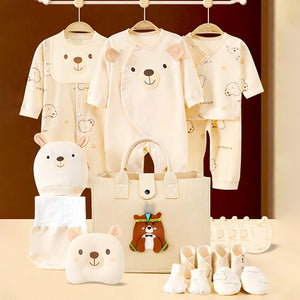 Little Surprise Box Woodland Bear 21pcs Baby Totebag Gift Set (0–12 Months) - Baby Gifting
