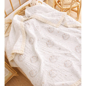 Little Surprise Box Woolland Theme Quilted Cotton Winter Wrapper with Hood - Baby Blanket