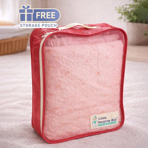 Little Surprise Box Woolland Theme Quilted Cotton Winter Wrapper with Hood - Baby Blanket