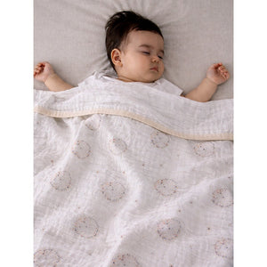 Little Surprise Box Woolland Theme Quilted Cotton Winter Wrapper with Hood - Baby Blanket